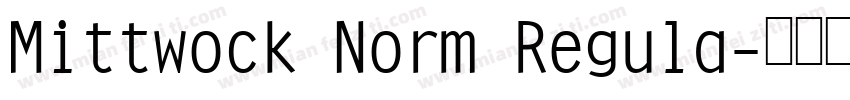 Mittwock Norm Regula字体转换